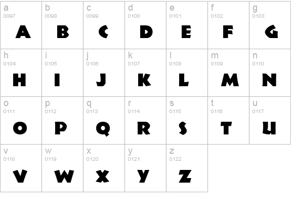 JungleFever lowercase a-z preview