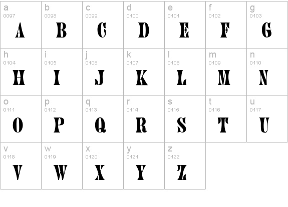 Juniper-Normal lowercase a-z preview