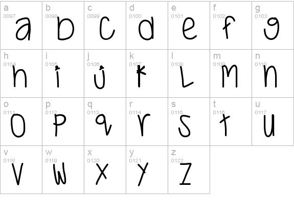 JustWaitAndSee lowercase a-z preview
