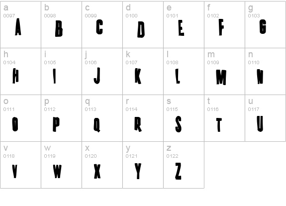 K.P. Duty Crusty JL lowercase a-z preview
