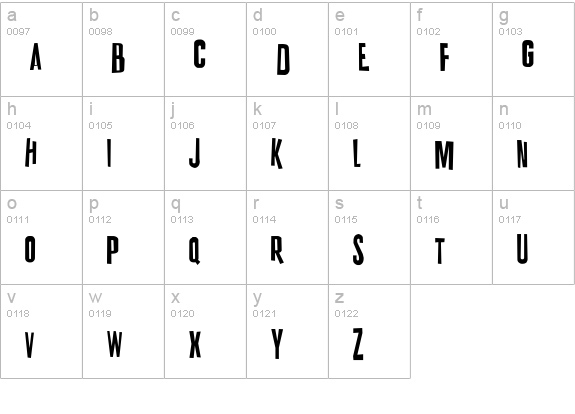 K.P. Duty JL lowercase a-z preview