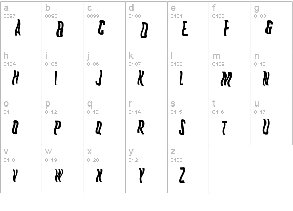 K.P. Duty Wave JL lowercase a-z preview