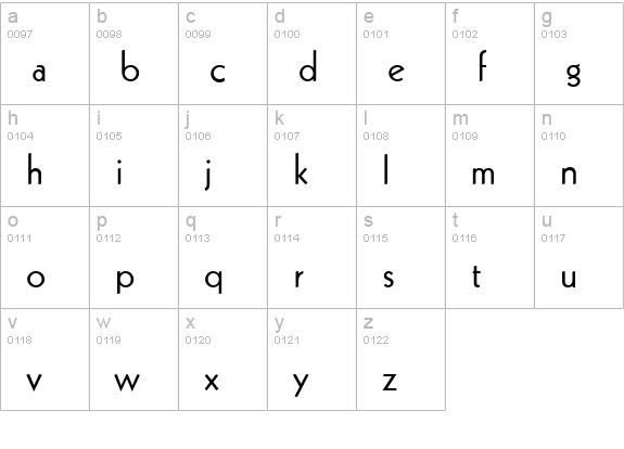 K791-Geometrical-Regular lowercase a-z preview