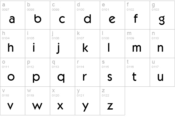 K792-Geometrical-Medium-Regular lowercase a-z preview