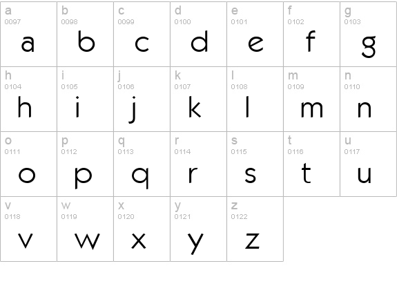 KabanaBook lowercase a-z preview