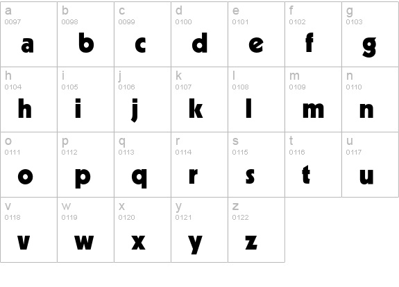 Kabel* STEMPEL Black lowercase a-z preview