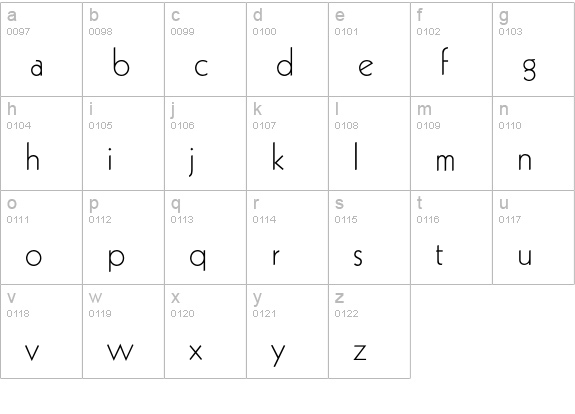 Kabel* STEMPEL Light lowercase a-z preview