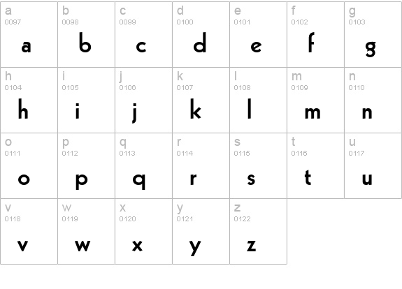 Kabel Heavy lowercase a-z preview