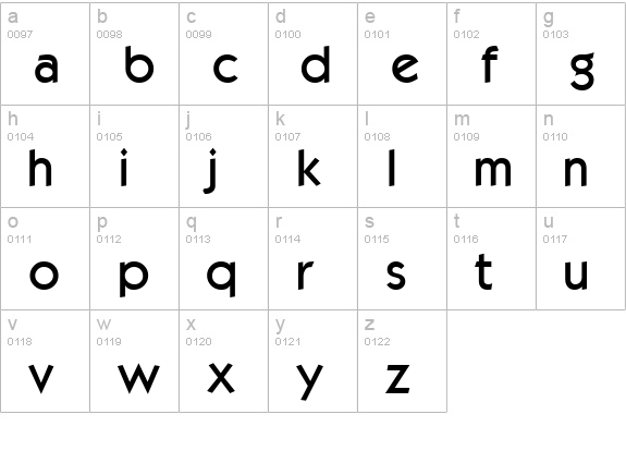 Kabel Regular lowercase a-z preview