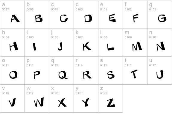 KaBlam! lowercase a-z preview