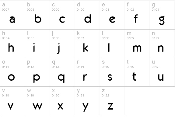Kabob Regular lowercase a-z preview