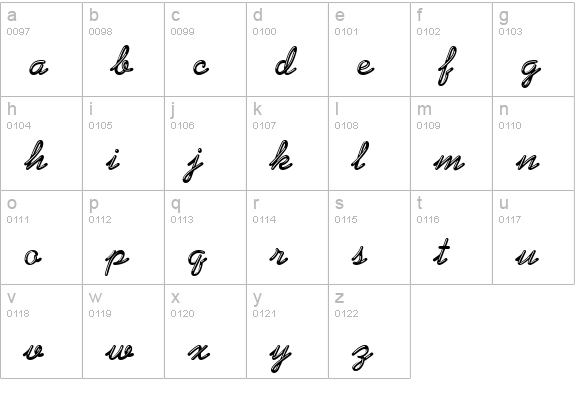 KaffeehausNeon lowercase a-z preview