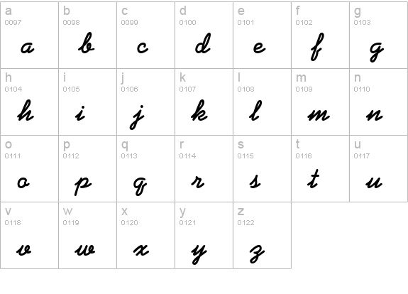 KaffeehausNeonSolid lowercase a-z preview
