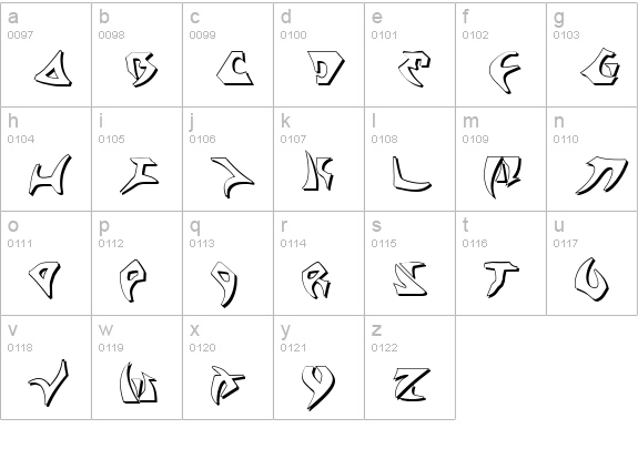 Kahless Shadow lowercase a-z preview