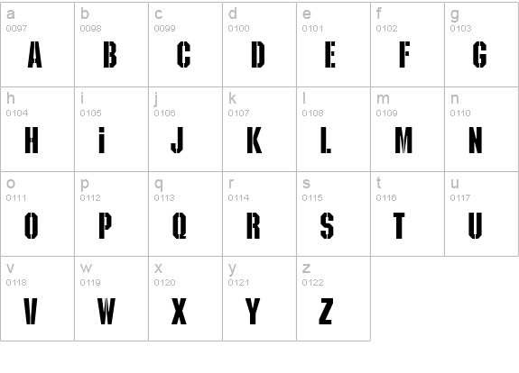 Kaiser lowercase a-z preview