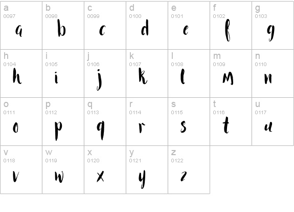 Kaizoku lowercase a-z preview