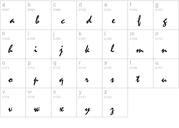 Kalahari lowercase a-z preview
