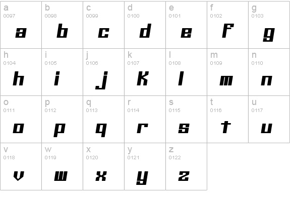 Kaliber Solid BRK lowercase a-z preview