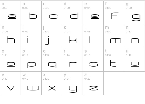 Kameleon Upper lowercase a-z preview