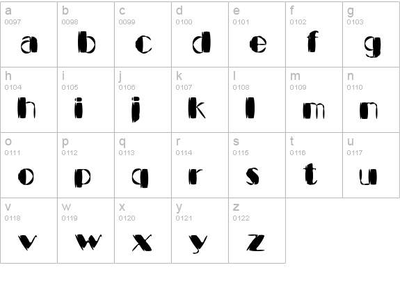 KaptainKirk lowercase a-z preview