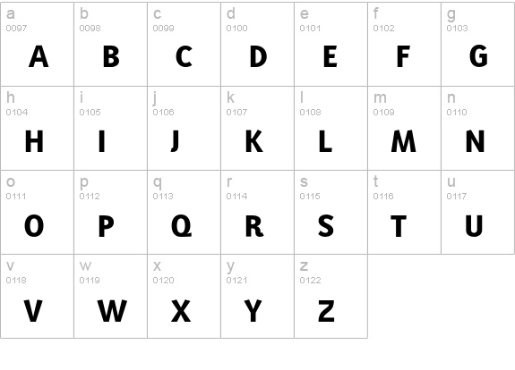 Karbid-BoldCaps lowercase a-z preview