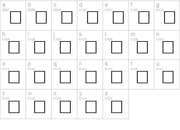 Karloff Regular lowercase a-z preview