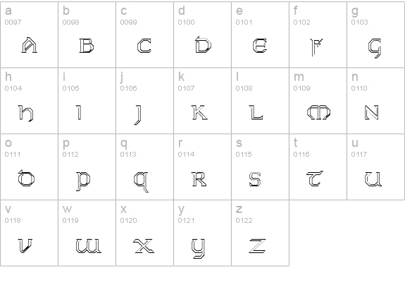 KarthagoOpen lowercase a-z preview