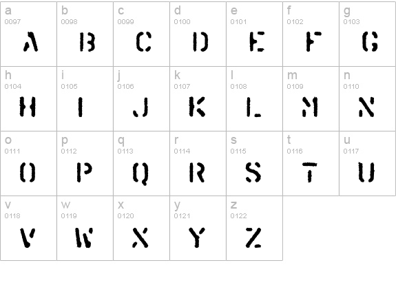 Karton lowercase a-z preview