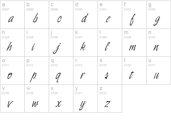 Kasimir lowercase a-z preview