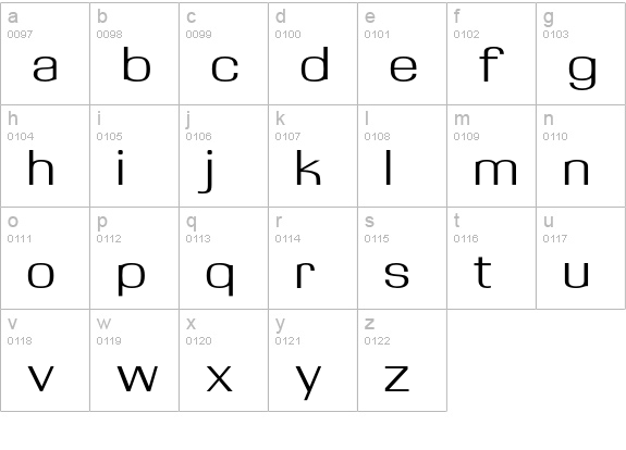 KasseFLF lowercase a-z preview