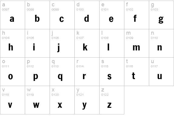 KAStormRain lowercase a-z preview