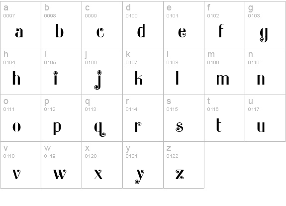 Katarina lowercase a-z preview