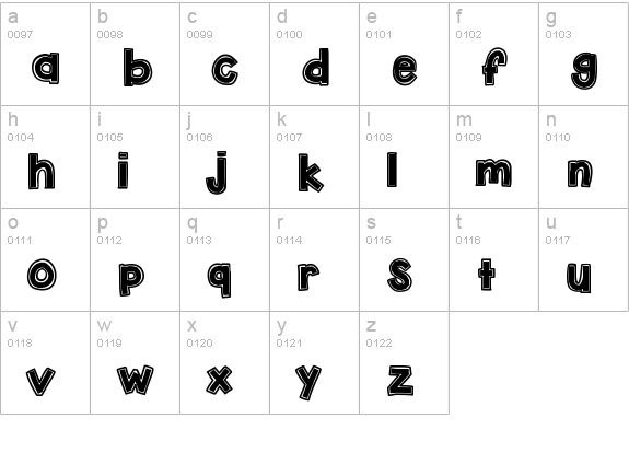 KBDunkTank lowercase a-z preview
