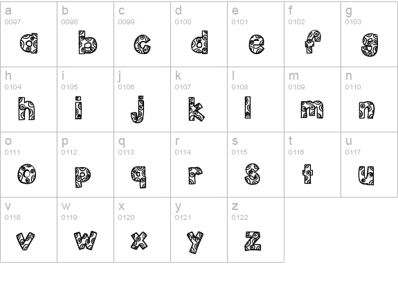 KBFunHouse lowercase a-z preview