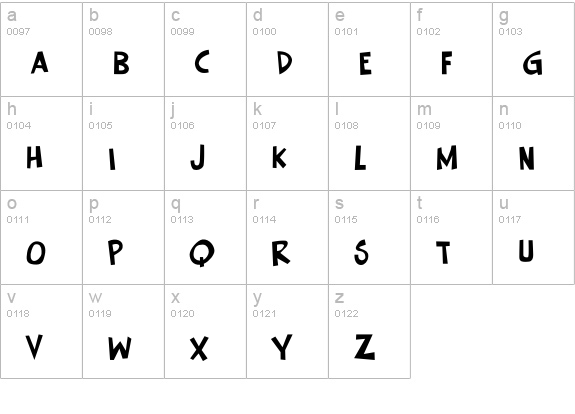Keener lowercase a-z preview