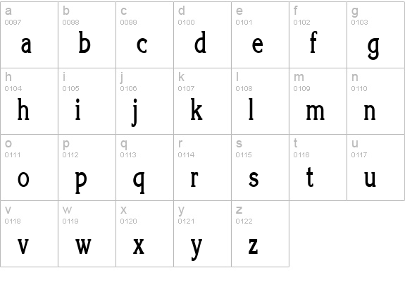 Keira Thin Bold lowercase a-z preview