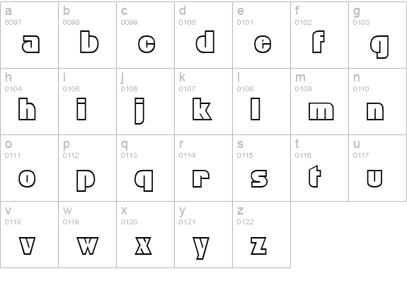 Kena Open Face Display SSi lowercase a-z preview
