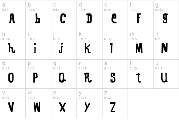 KennelDistrict lowercase a-z preview
