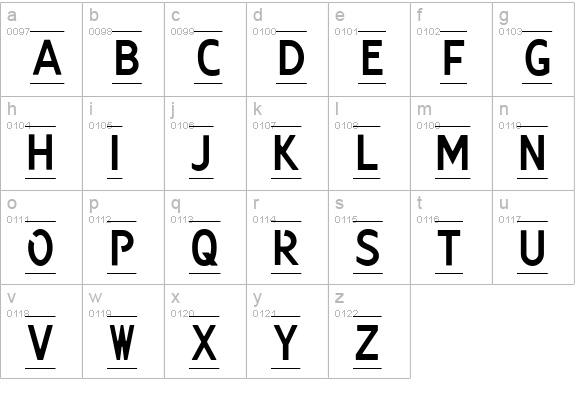 Kenteken lowercase a-z preview