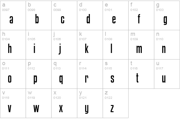 Kenyan Coffee lowercase a-z preview