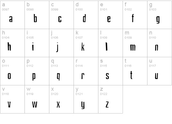 Kenyan Coffee Gaunt lowercase a-z preview