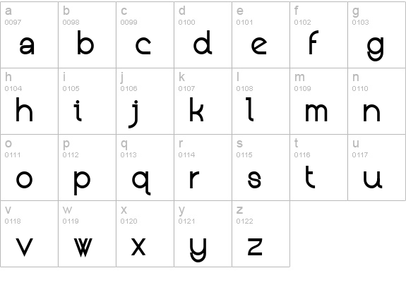 Kerater Medium lowercase a-z preview