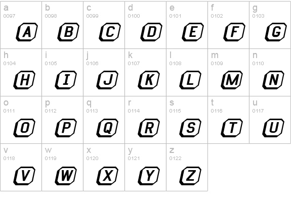 Keyboard BoldItalic lowercase a-z preview