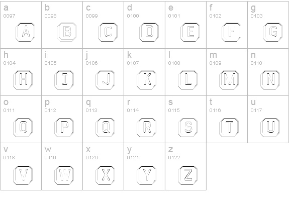 KeyboardOutline lowercase a-z preview