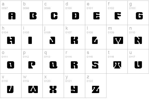 KeyholeExtended Normal lowercase a-z preview