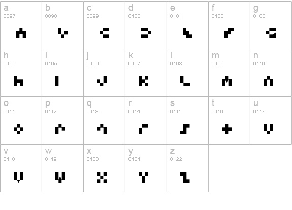 Keystone lowercase a-z preview
