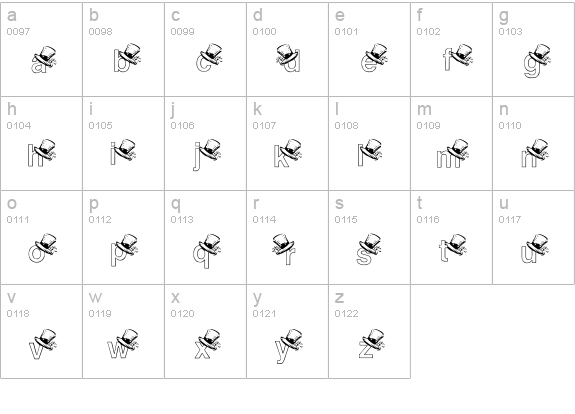 KGSTPAT2 lowercase a-z preview