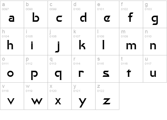 Khan lowercase a-z preview