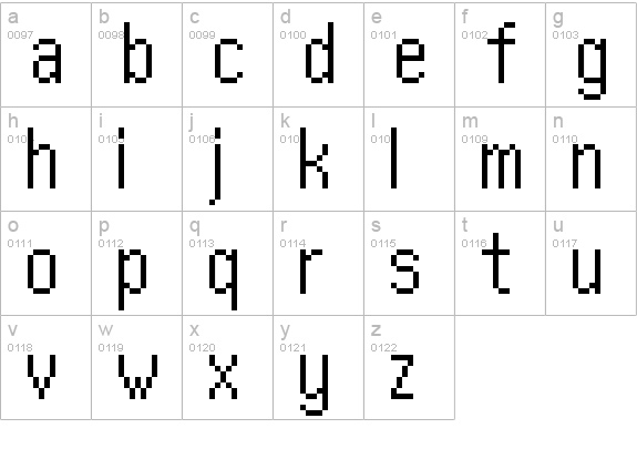 Kharon4a_v01 lowercase a-z preview