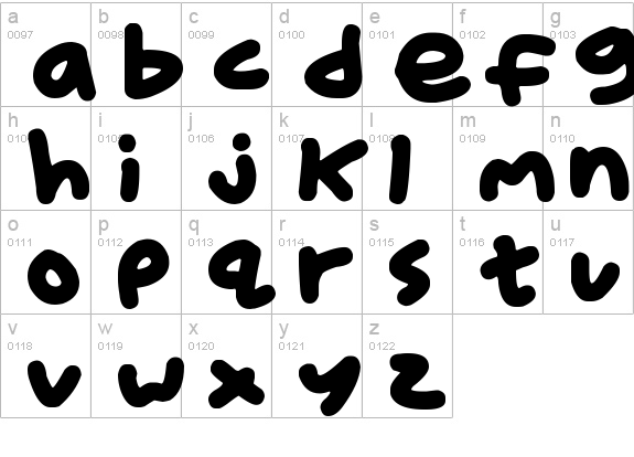 Kid Marker lowercase a-z preview